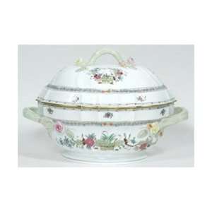  Herend Indian Basket Tureen With Branch Handles Kitchen 