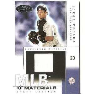 Jorge Posada 2004 Fleer Hot Prospects Game Used Jersey MLB 