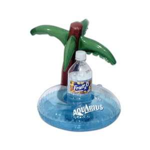   11 x 9   Palm tree island inflatable drink holder.