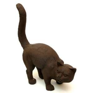   Large Cast Iron Cat Doorstop Rust Tracy BACKORDERED 