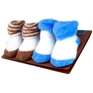   Sock Blue & Brown   2 pairs,(Faded Glory)