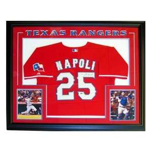 Mike Napoli Autographed Framed Texas Rangers Jersey