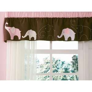  Carters Pink Elephant Nursery Window Valance Baby