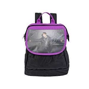  Justin Bieber On the Prowl 14 Inch Backpack   Black 