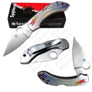 Spyderco Dragonfly Tattoo Etching Stainless C28PT *NEW*  