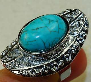 TURQUOISE .925 Silver Ring sz.9  
