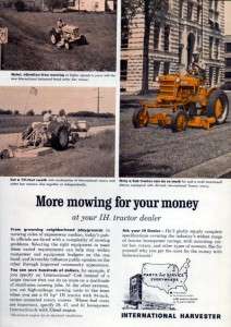 1961 International Cub Lo Boy Tractor Original Ad  
