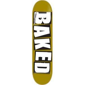  Baker Baked Skateboard Deck   8.25 Mustard Sports 