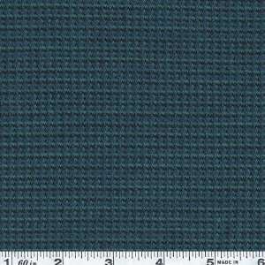  64 Wide Wool Blend Knit Mini Check Teal Fabric By The 
