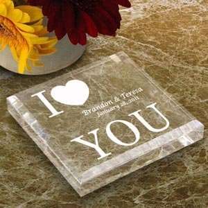  Personalized I Love You Keepsake & Paperweight Baby