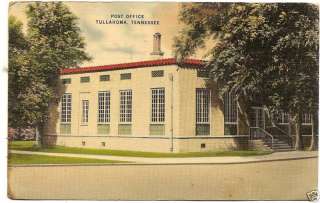 Post Office Tullahoma TN Coffee County Postcard  