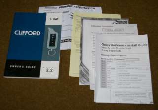 VEHICLE / CAR ALARM SYSTEM CLIFFORD 1 WAY 2.2 KIT IN ORIGINAL BOX WITH 