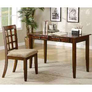    Andra Wood Table Desk with Two Drawers & Desk Chair