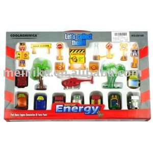 pullback car with road sign Toys & Games
