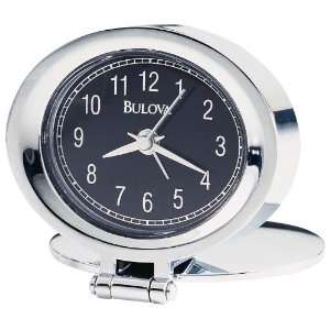  Bulova Chrome Adamo 2 3/4 Wide Clock