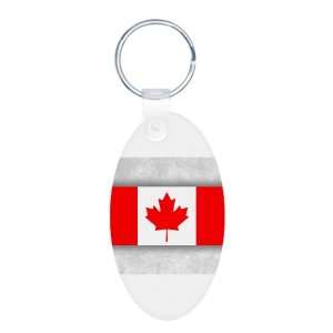    Aluminum Oval Keychain Canadian Canada Flag HD 