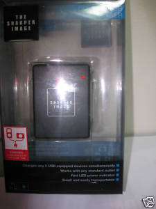 Sharper Image Double USB Wall Charger with LED TSI 4002  