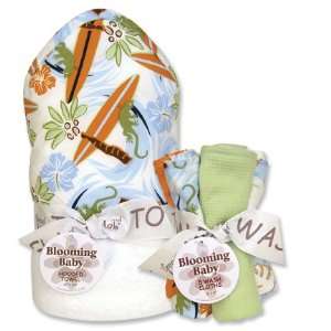 Trend Lab 21042 SURFS UP   WASH BOUQUET (# 101971) AND HOODED TOWEL 