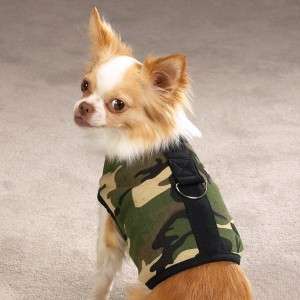 Dog S CAMO HARNESS VEST Clothes Clothing SMALL GREEN  