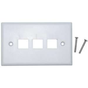  Keystone Triple Wall Plate/ White Electronics