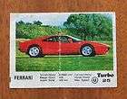 Turbo Kent wrapper, gum, rare, Ferrari #25, first collection,