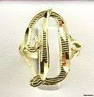 initial d ring solid 10k yellow gold chunky fashion estate