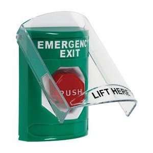   Push To Exit Button With Clear Protective Shield