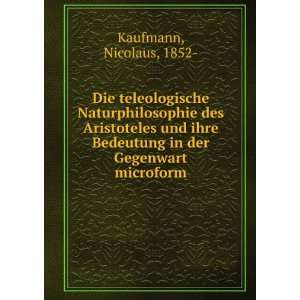   der Gegenwart microform Nicolaus, 1852  Kaufmann  Books