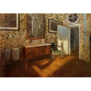  Oil Painting Interior at Menil Hubert Edgar Degas Hand 