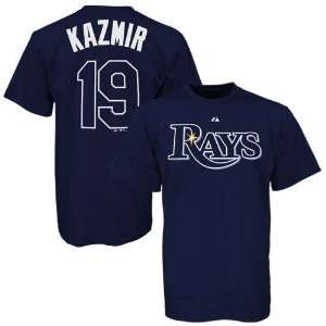   Bay Rays #19 Scott Kazmir Navy Blue Player T shirt