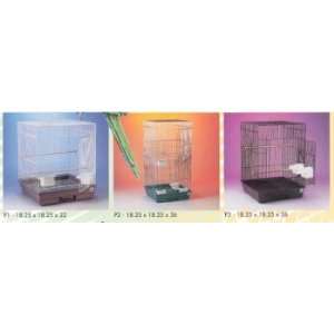  Small Animal Cage Blue Ribbon   BLE CAGE SQ TALL BK 18X18 