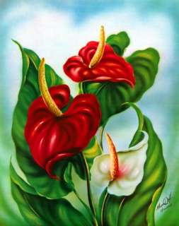   Anthurium Hawaiian Tropical Flower Floral Botanical Hawaii Print