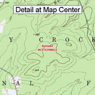  USGS Topographic Quadrangle Map   Kennard, Texas (Folded 