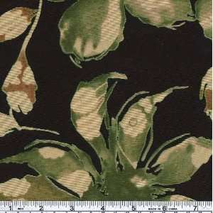  54 Wide Printed Slinky Black/Olive/Brown Fabric By The 