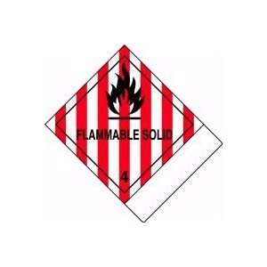  Proper Shipping Name DOT FLAMMABLE SOLID (W/GRAPHIC) 4 x 