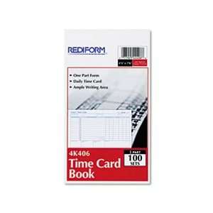  Rediform® RED 4K406 EMPLOYEE TIME CARD, DAILY, TWO SIDED 