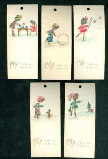 Handmade Postage Stamp Art Bridge Tally Children at Play   Quite 