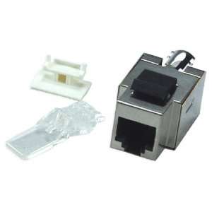  QVS 350MHz Shielded CAT5E Toolfree Silver RJ45 Keystone 