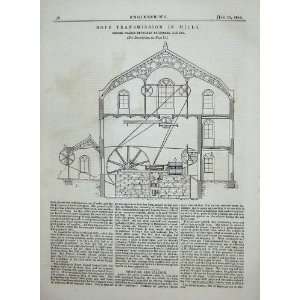 1876 Engineering Rope Transmission Mills Diagram Dundee  