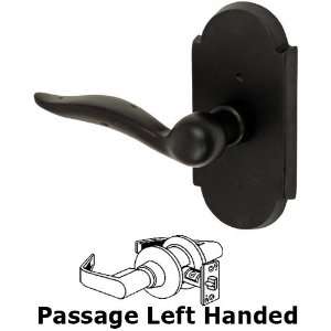 Passage sandcast drop left handed lever with bronze scalloped plate in