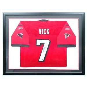  Michael Vick Atlanta Falcons Framed Autographed New Red 