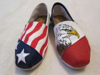Toms canvas shoes flats CUSTOM HAND PAINTED  