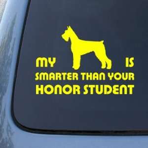 HONOR STUDENT   GIANT SCHNAUZER   Dog Sticker #1528  Vinyl Color 