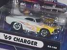 Muscle Machines 69 Dodge Charger white with flames  