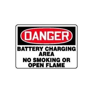  DANGER BATTERY CHARGING AREA NO SMOKING OR OPEN FLAME Sign 