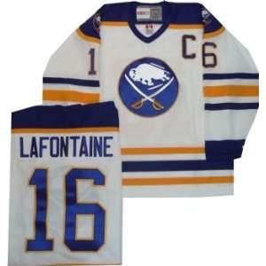  Pat LaFontaine Buffalo Sabres Vintage Throwback White 