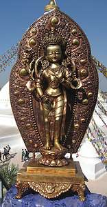 huge 28 master quality full gold Avalokiteshvara rupa nepal  