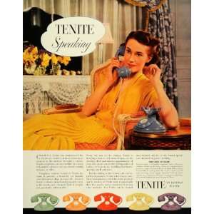  1938 Ad Tenite Eastman Plastic Color Vintage Telephones 