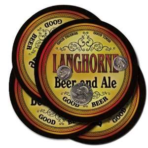  LANGHORNE Family Name Beer & Ale Coasters 