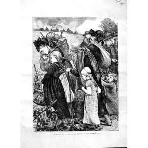   1870 FRENCH PEASANT FAMILIES FRANCE BAZEILLES CHILDREN